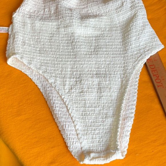 NWOT Free People Cream Beach Low Back Bodysuit with Tie Back Size M - Picture 14 of 16